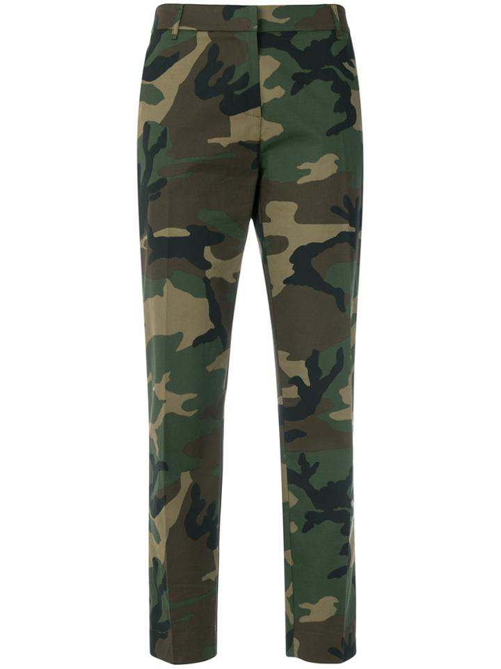 Essentiel Antwerp Camouflage Fitted Trousers - Green