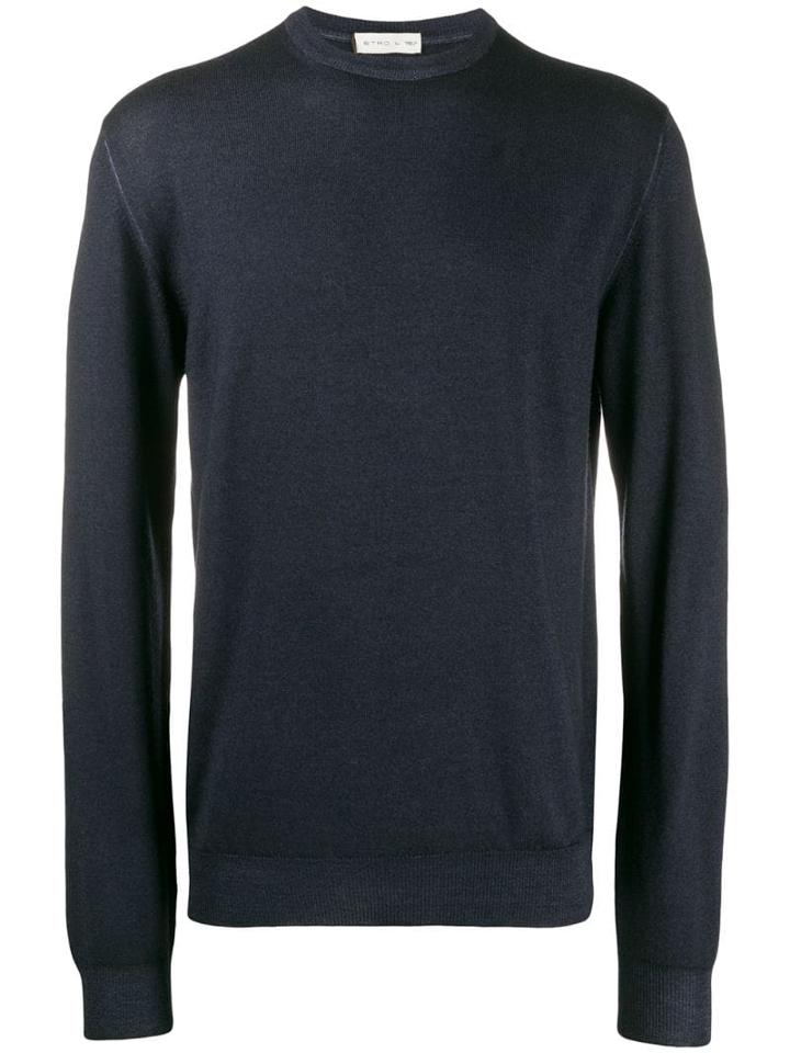 Etro Long Sleeve Jumper - Blue