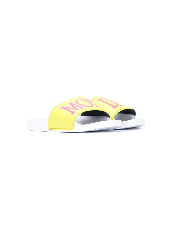 Alberta Ferretti Kids Teen Monday Print Slides - White