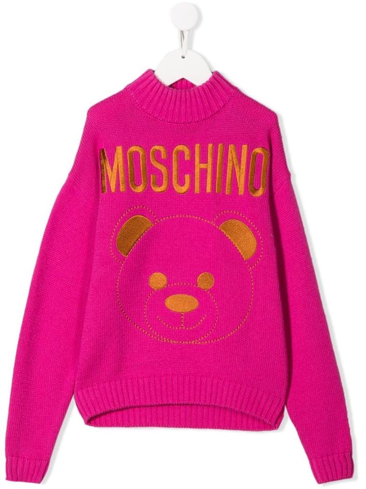 Moschino Kids Teen Embroidered Logo Jumper - Black
