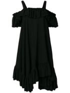 Alexander Mcqueen Handkerchief Ruffle Dress - Black