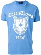 Dsquared2 Caten Twins Plaque T-shirt, Men's, Size: Xxl, Blue, Cotton