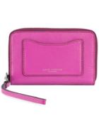 Marc Jacobs - Recruit Zip Phone Wristlet Purse - Women - Calf Leather - One Size, Women's, Pink/purple, Calf Leather