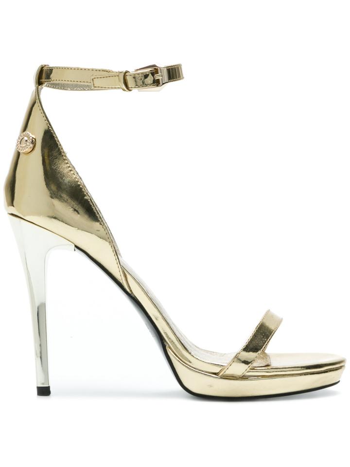 Versace Jeans Ankle Strap Sandals - Metallic