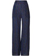 Marni Micro-pattern Trousers - Blue