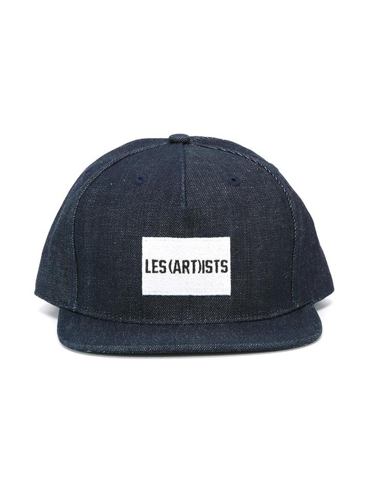Les (art)ists Logo Patch Cap, Men's, Blue, Cotton