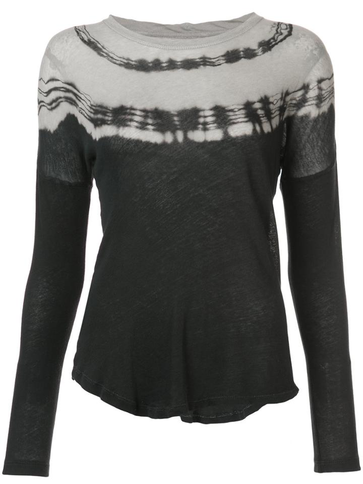 Raquel Allegra Tie-dye Print T-shirt - Black