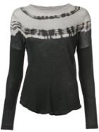 Raquel Allegra Tie-dye Print T-shirt - Black