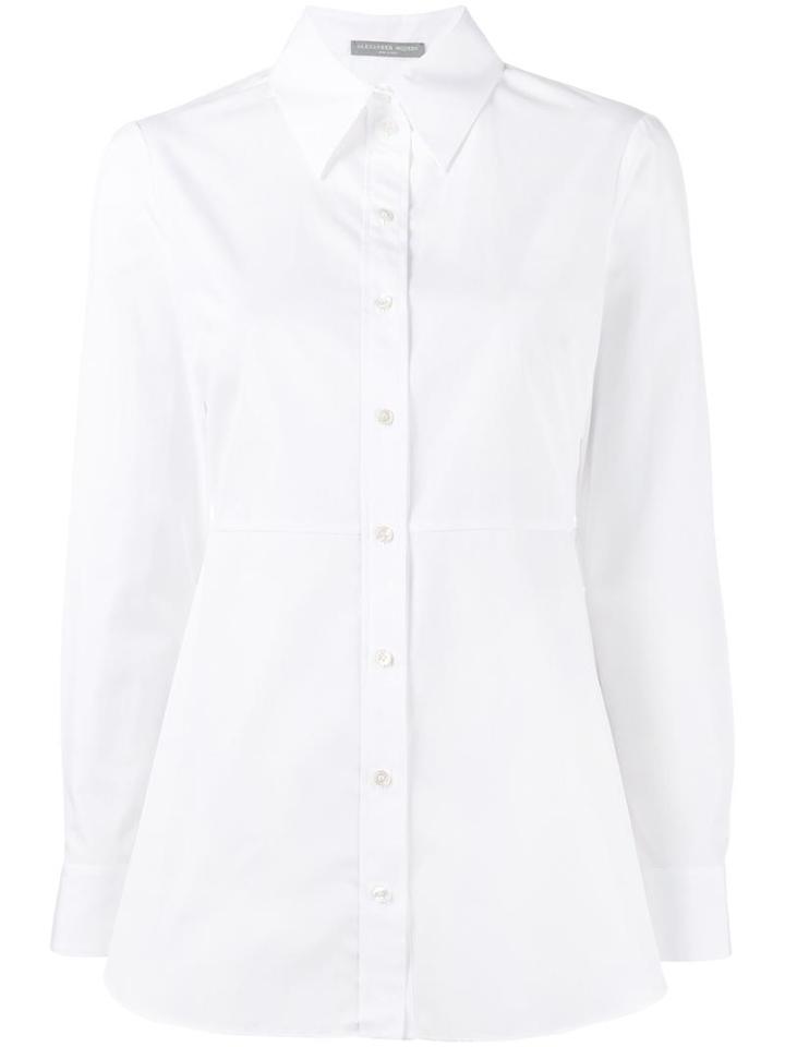 Alexander Mcqueen Ruffle Back Shirt, Women's, Size: 42, White, Cotton