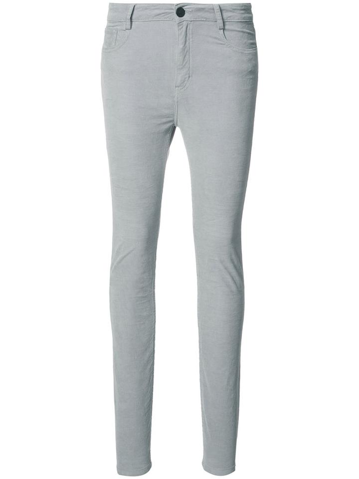 Etienne Marcel Skinny Five-pocket Corduroy, Women's, Size: 24, White, Cotton/spandex/elastane