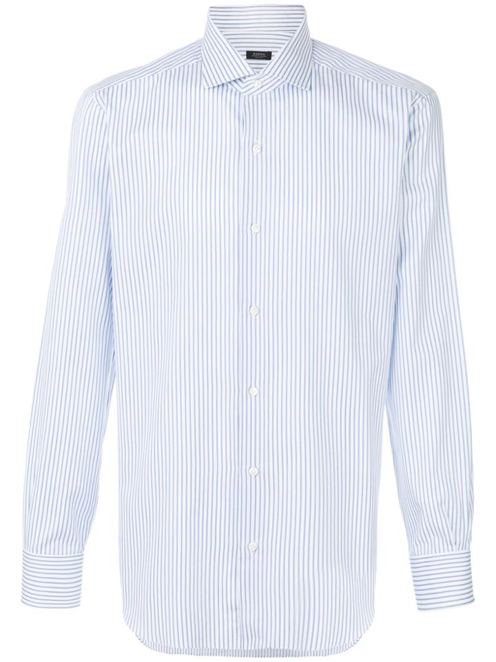 Barba Classic Striped Shirt - Blue