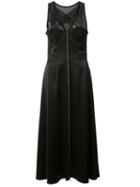 Alexander Wang Bustier Detail Midi Dress, Women's, Size: 2, Black, Silk/nylon/polyester