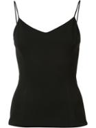 Christian Siriano V-neck Tank Top, Women's, Size: 4, Black, Polyester