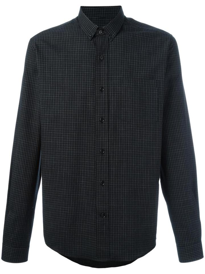 Ami Alexandre Mattiussi Check Print Shirt, Men's, Size: 39, Black, Cotton