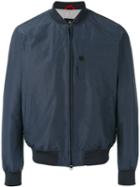 Fay Classic Bomber Jacket, Men's, Size: Large, Blue, Cotton/polyamide/polyester
