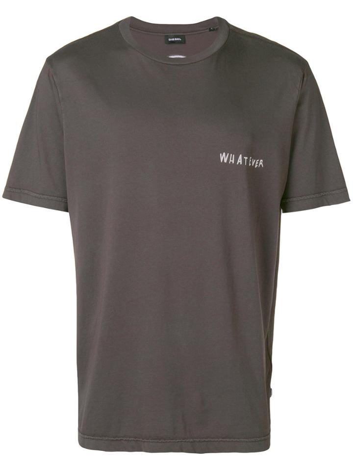 Diesel Whatever Print T-shirt - Grey