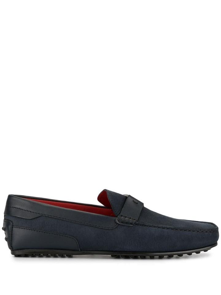 Tod's X Ferrari City Gommino Loafers - Blue