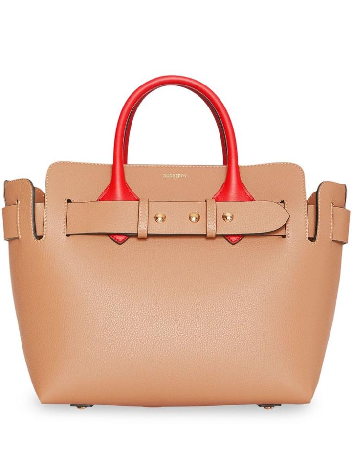 Burberry The Small Tri-tone Leather Triple Stud Belt Bag - Neutrals