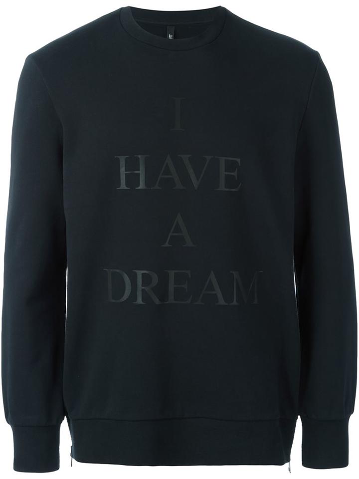 Neil Barrett 'i Have A Dream' Sweatshirt, Men's, Size: Medium, Black, Cotton