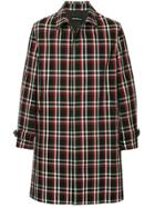 Undercover Checked Single Breasted Coat - Black