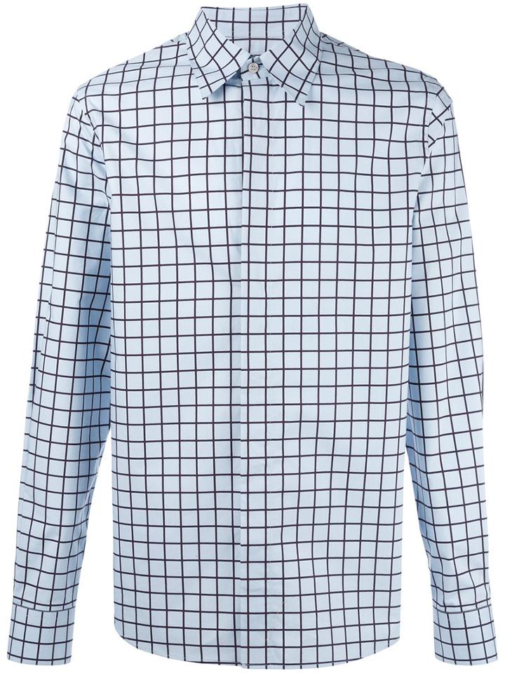 Marni Hush Print Shirt, Men's, Size: 48, Blue, Cotton