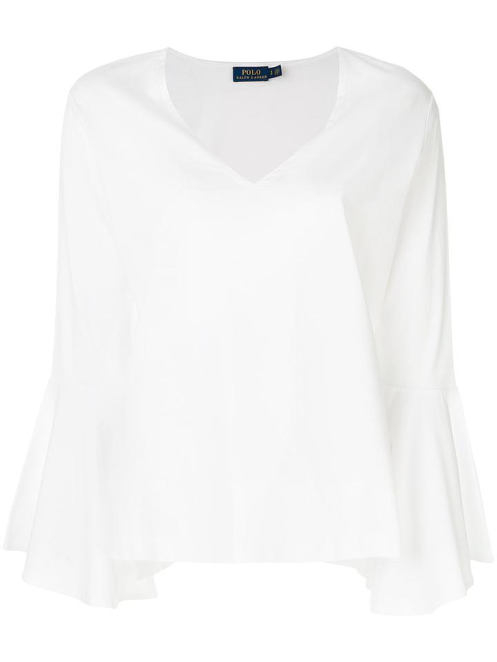 Polo Ralph Lauren - Flared Sleeve T-shirt - Women - Cotton/modal - L, Yellow/orange, Cotton/modal