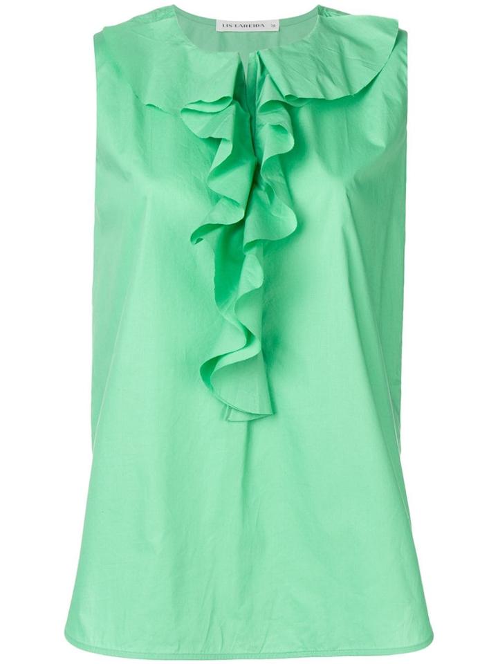 Lareida Ruffle Front Blouse - Green