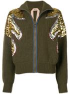 No21 Sequined Cardigan - Brown