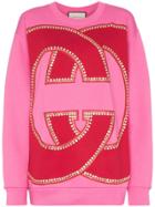Gucci Embellished Logo Sweatshirt - Pink