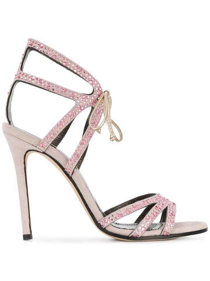 Marc Ellis Embellished Open-toe Sandals - Pink & Purple