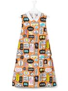 Fendi Kids - Teen Printed Dress - Kids - Cotton - 14 Yrs, Yellow/orange