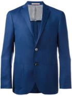 Corneliani Two Button Blazer, Men's, Size: 54, Blue, Wool/cupro