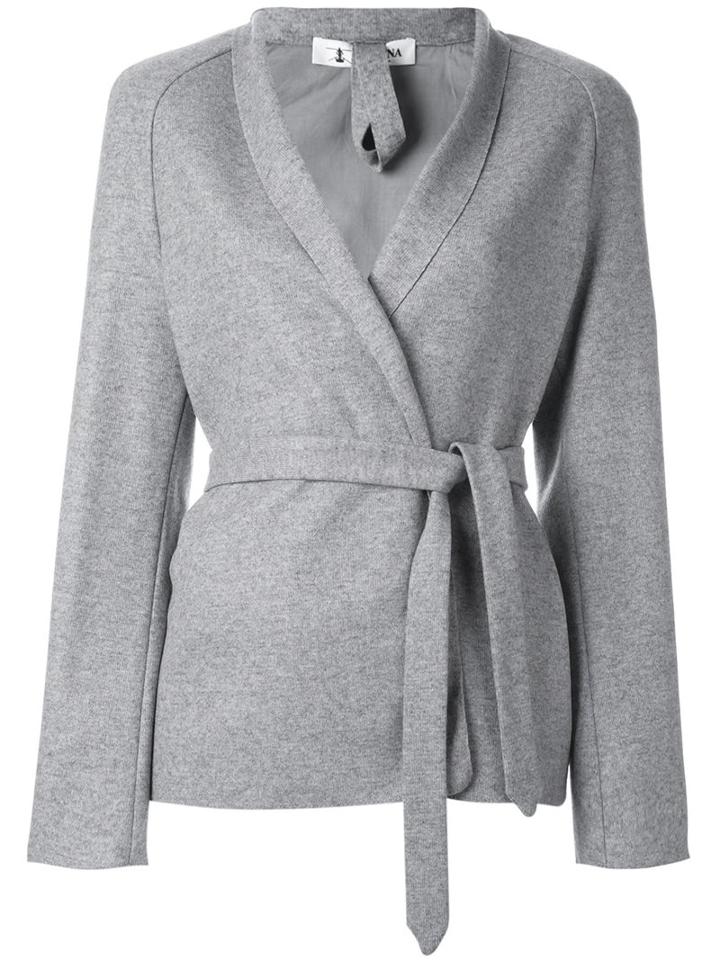 Barena Belted Jacket, Women's, Size: 46, Grey, Cotton/polyamide/virgin Wool