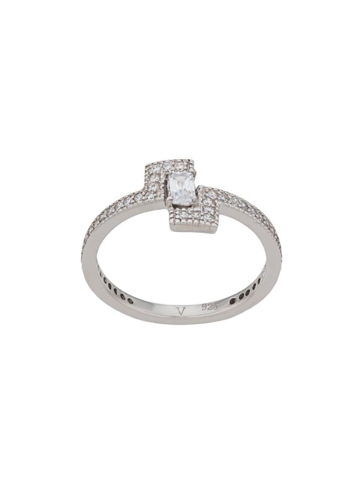 V Jewellery Frame Ring - Silver