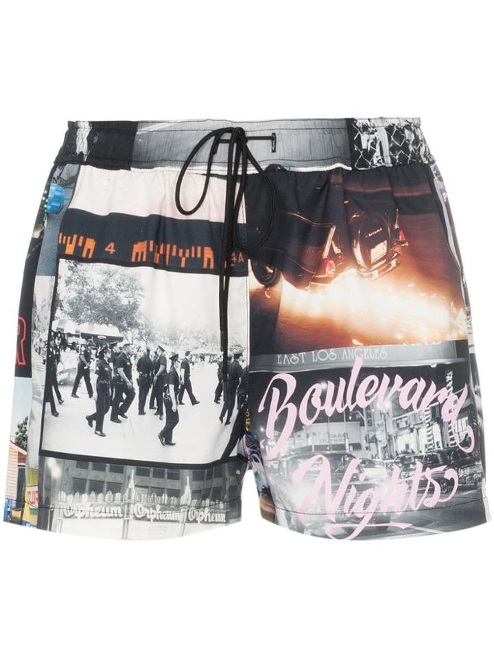 Adaptation Photo Print Track Shorts - Multicoloured