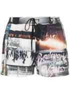 Adaptation Photo Print Track Shorts - Multicoloured