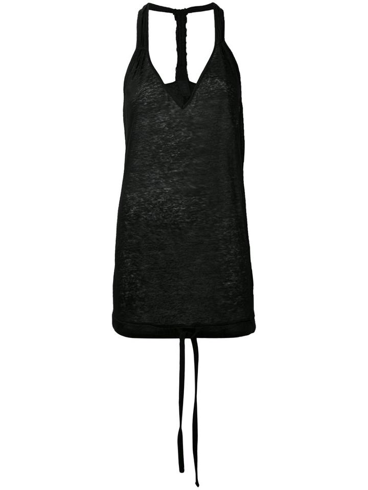 Thom Krom - Tank Top - Women - Linen/flax - M, Black, Linen/flax