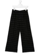 Caffe' D'orzo Flared Striped Trousers - Blue