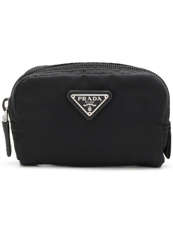Prada Logo Coin Pouch - Black