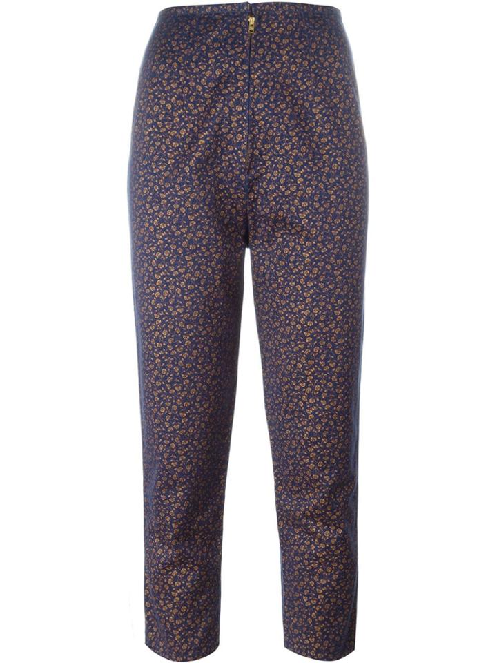 Jean Paul Gaultier Vintage Calico Print Trousers - Blue