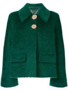 Ginger & Smart Single-breasted Textured Coat - Green
