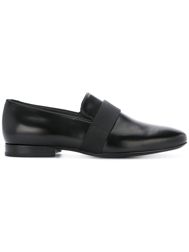 Lanvin Elastic Panel Slippers - Black