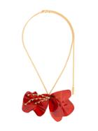 Marni Floral Resin Necklace - Red