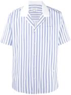 Soulland Striped Short Sleeve Shirt, Men's, Size: Medium, Blue, Cotton