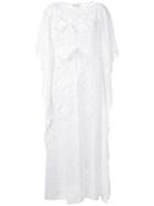 Crochet Kaftan Dress - Women - Cotton - M, White, Cotton, Celia Dragouni