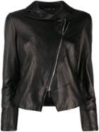Giorgio Armani Asymmetric Fastening Biker Jacket - Brown