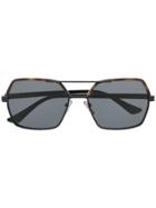 Marni Eyewear Oversized Aviator Sunglasses - Black