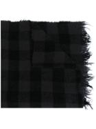 Rick Owens Checkboard Scarf, Adult Unisex, Black, Silk/polyamide/cashmere/wool