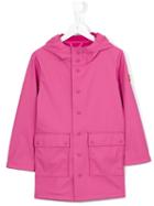 Save The Duck Kids Hooded Raincoat, Girl's, Size: 10 Yrs, Pink/purple