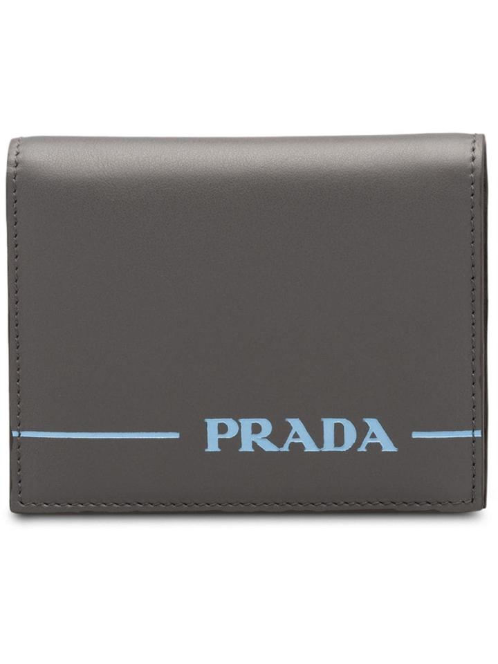 Prada Small Mirage Bifold Wallet - Grey